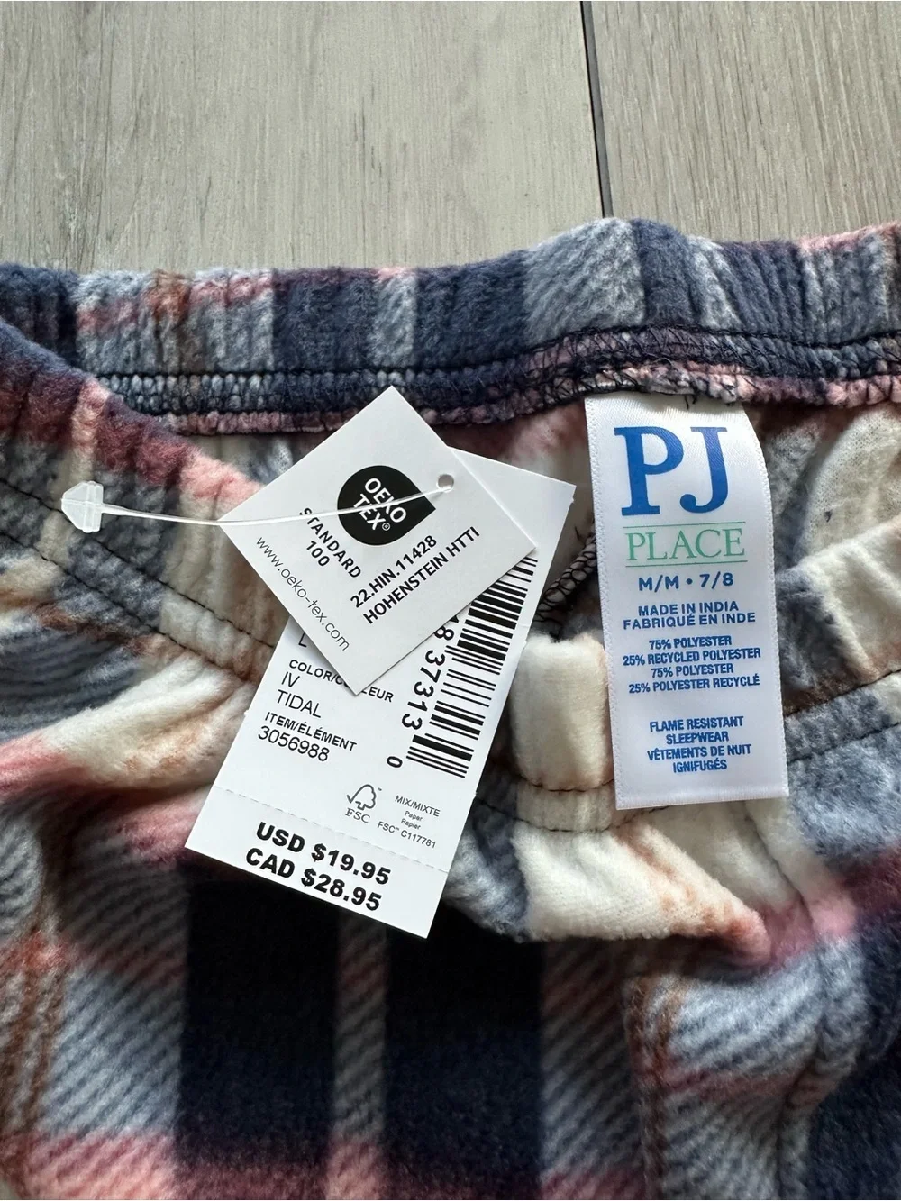 The Children’s Place Boys Plaid Microfleece Pajama Pants Blue M NWT IN PKG